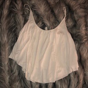 White cropped tank top